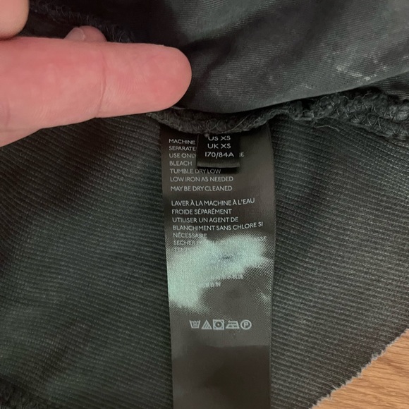 Free People Moto Jacket Black Women XS Distressed Cropped Cotton - Picture 5 of 7